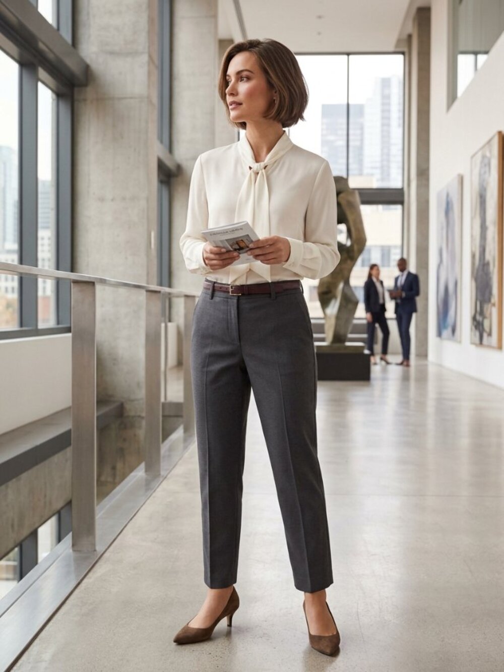 Banana Republic Dark Charcoal Grey Tailored Ankle Dress Pants Trousers - 6P